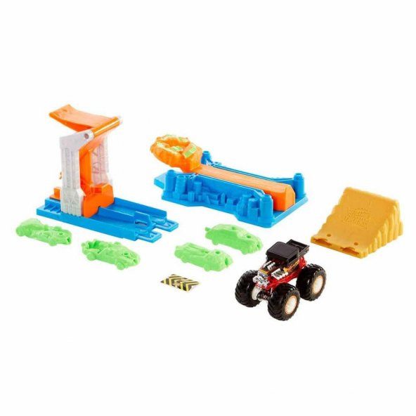 Hot Wheels Monster Trucks Fırlat ve Çarpış Oyun Seti GVK08 - 7