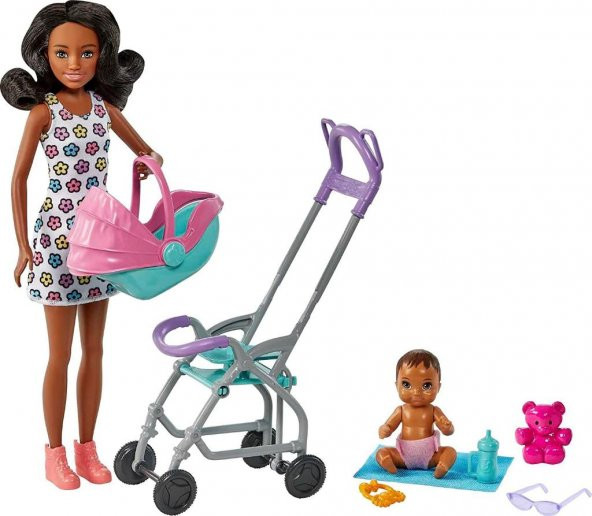Barbie Bebek Bakıcısı Bebeği ve Aksesuarları Oyun Seti FHY97-HHB68 - 2