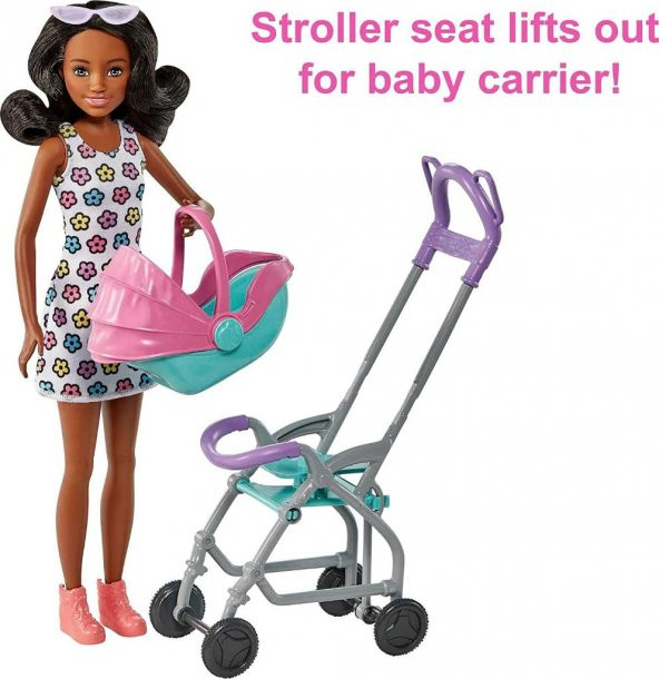 Barbie Bebek Bakıcısı Bebeği ve Aksesuarları Oyun Seti FHY97-HHB68 - 5