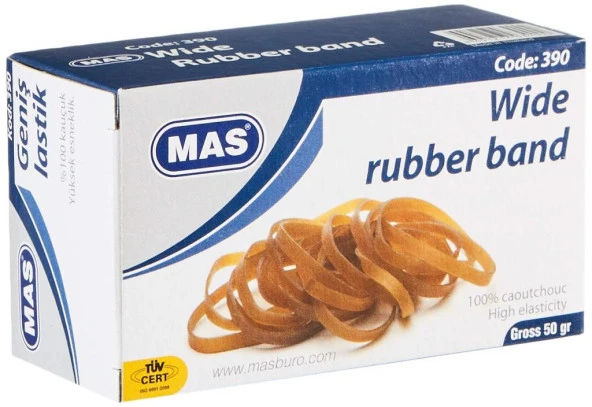 Mas Ambalaj Lastik Kutu Geniş 50 GR 390