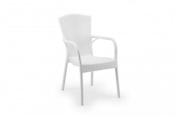 Mandella Doğa Rattan Koltuk (4 Adet) Beyaz