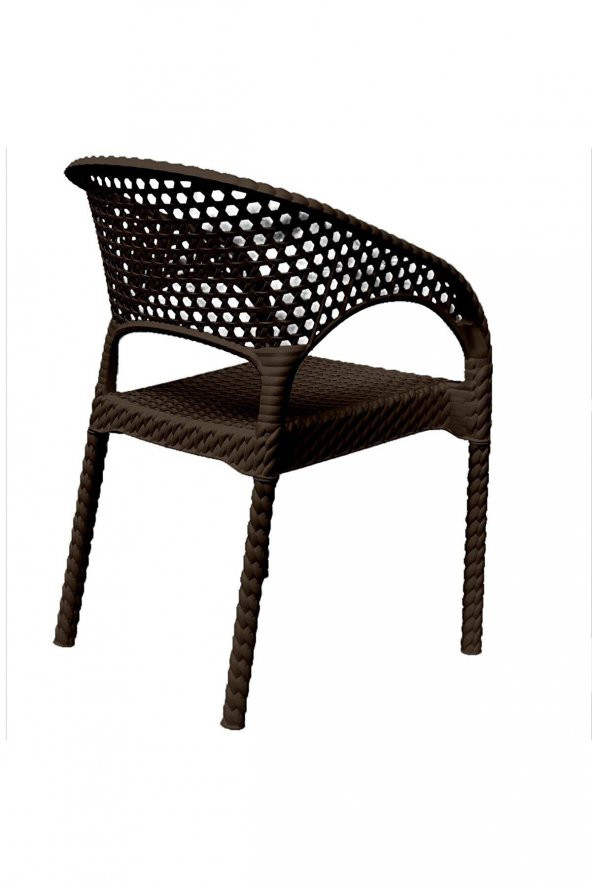 Mandella Regnum Örgü Koltuk (4 Adet) Kahverengi - Resim 2