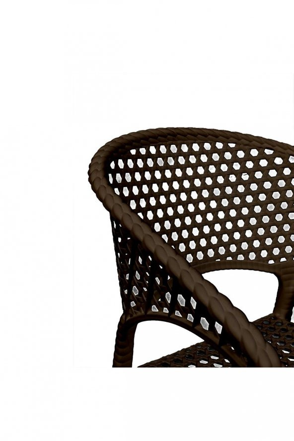 Mandella Regnum Örgü Koltuk (2 Adet) Kahverengi - Resim 4