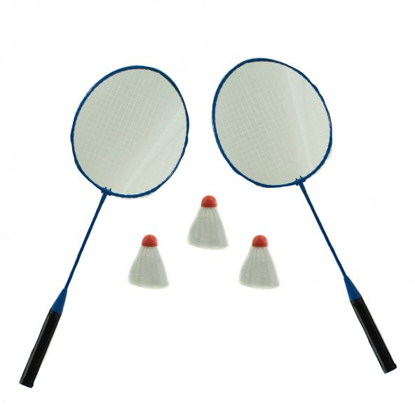 Set Badminton Seti Metal 2 Raket 3 Top
