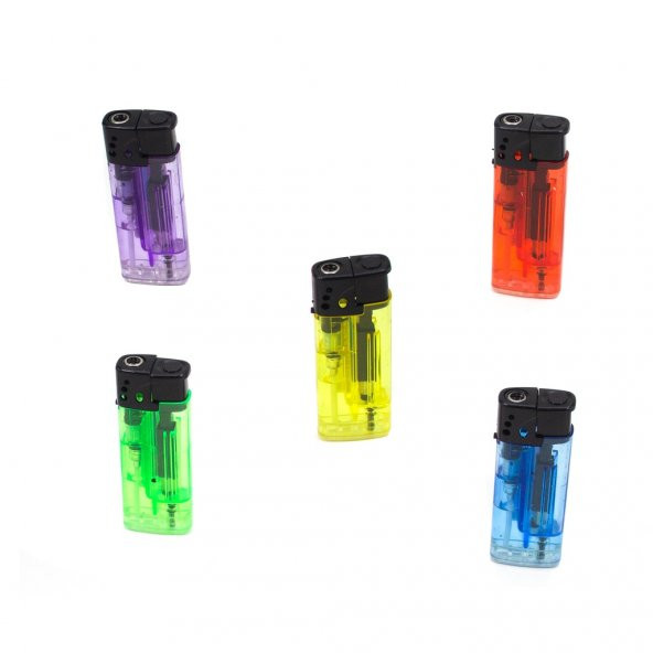 Erzisepet Çakmak Erzi 1800 Turbo Şeffaf Çakmak Rüzgarda Sönmeyen 5Li