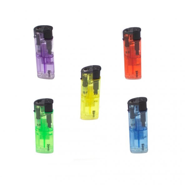 Erzisepet Çakmak Erzi Turbo 2000 Rüzgarda Sönmeyen Şeffaf Çakmak 5Li