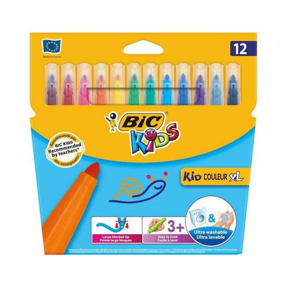 Bic Keçeli Boya Kalemi Kids Couleur XL 12 Renk 828966