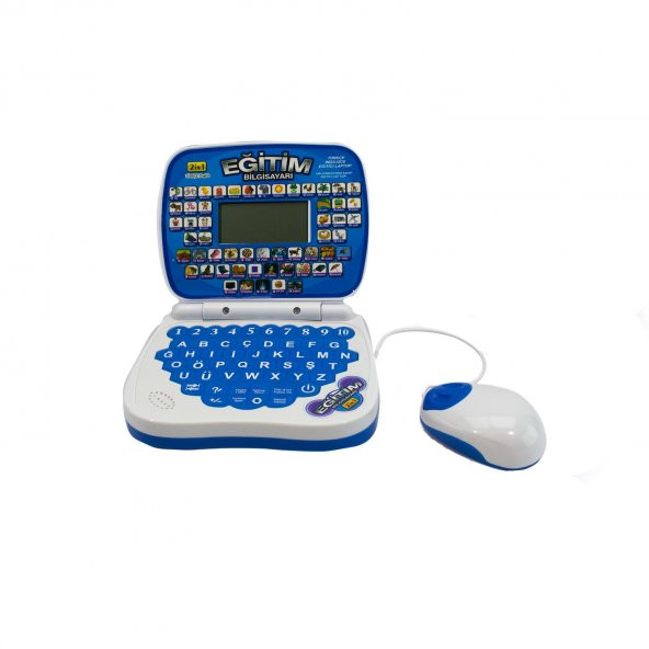 Oyuncak Eğitici Laptop Bilgisayar Türkçe-ingilizce Mavi ürün görseli 1