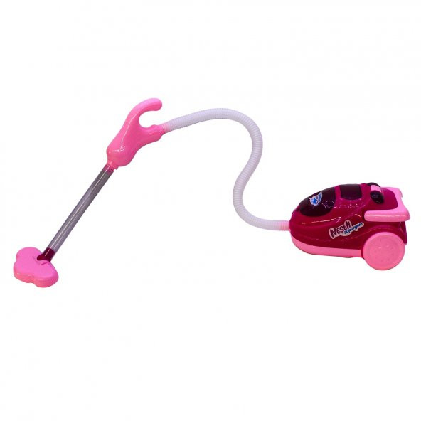 Pilli Oyuncak Elektrikli Süpürge Pembe 15 Cm