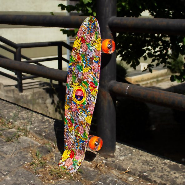Işıklı Renkli Kaykay 55 CM - 1