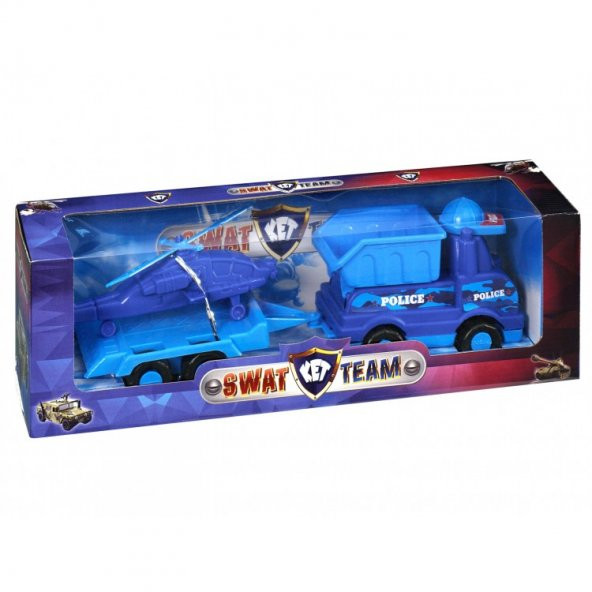 Swat Team Polis Set Zırhlı Araç Römork Tank