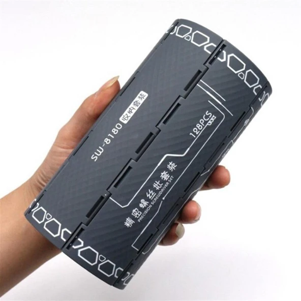 128 İN 1 SW-8180 SİLİNDİRİK TORNAVİDA SETİ - 3