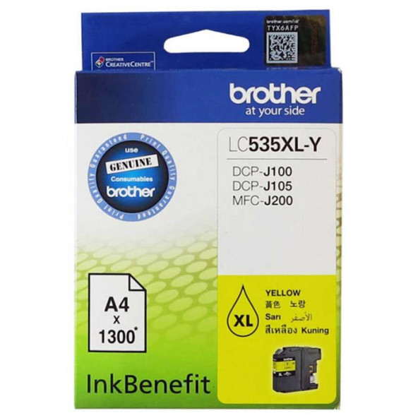 BROTHER LC535XL Y KARTUŞ 1.300 SAYFA SARI