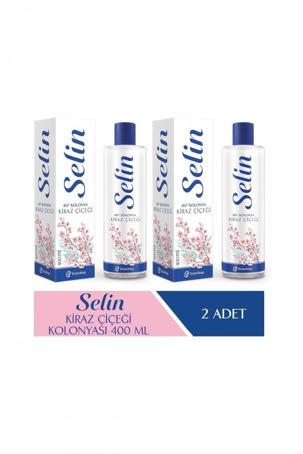 Parfümlü Kolonya Kiraz Çiçeği 400 Ml 2 li Set