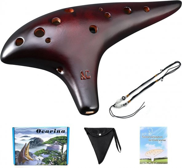 Valkyrie 12 Delik Seramik Flüt Alto Ocarina Sualtı Müzik Enstrüman Müzik Lover Stil Acemi Enstrüman - 3