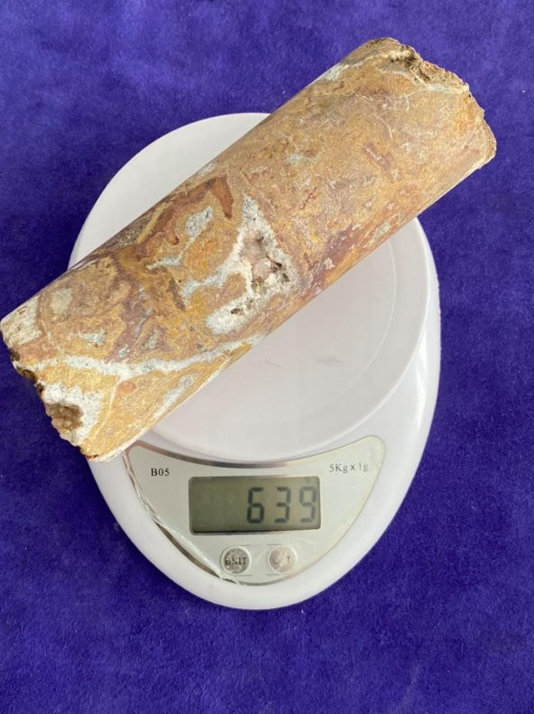 Kuvars Taş Oluşumlu Mermer Granit Taş 13cm 639 Gram - 5
