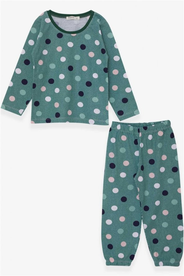 Erkek Bebek Breeze Pijama Takımı Puan Desenli Yeşil Soft (9 Ay-2 Yaş)
