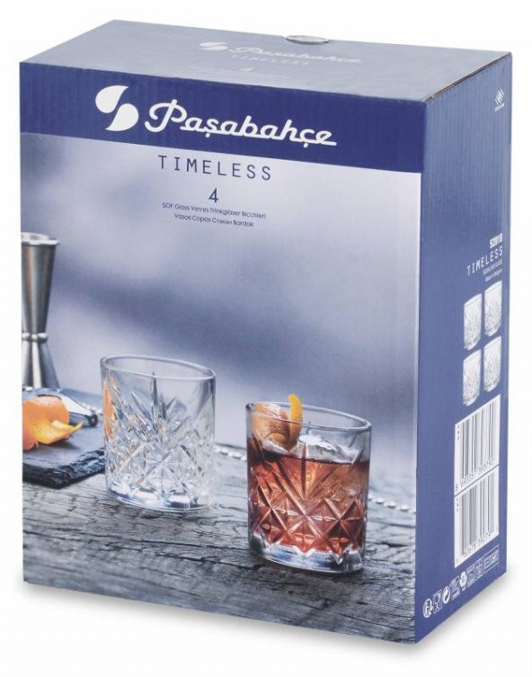 Paşabahçe 52810 Timeless 4 Lü Viski Bardak - Viski Meşrubat Bardağı - 3