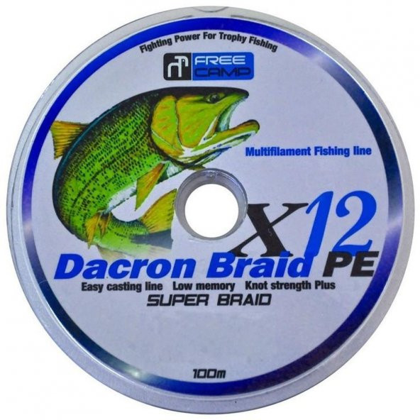 FreeCamp Dakron 12 Braid 100m 0.60mm Olta Misinası