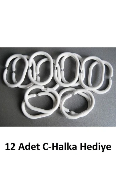 180x200 Cm Funda Tek Kanat Banyo Perdesi, Yıkanabilir Polyester Kumaş Banyo Perdesi, Duş Perdesi - 7