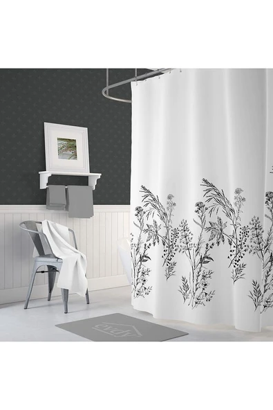 180x200 Cm Funda Tek Kanat Banyo Perdesi, Yıkanabilir Polyester Kumaş Banyo Perdesi, Duş Perdesi - 2