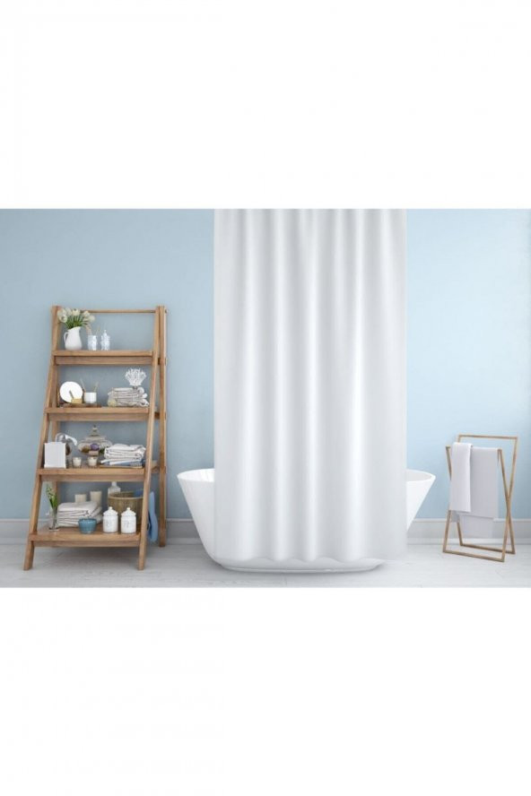 Banyo Perdesi - Tek Kanat Duş Perdesi, Polyester Kumaş Duşakabin Perdesi 180x200 cm Küvet Perdesi