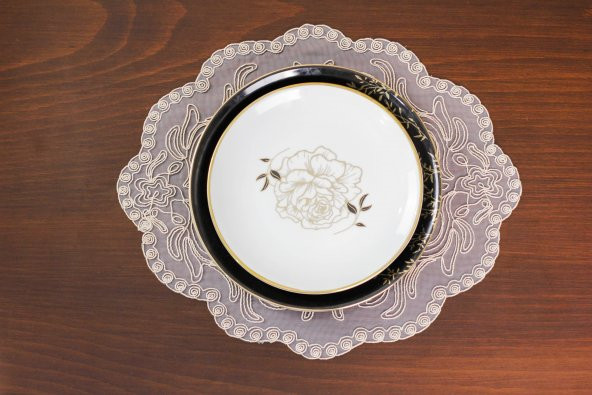 Supla Takımı Amerikan Servis Runner Seti 6 Kişilik Çeyiz Seti Valeria Masa Sunum Takımı - Resim 2