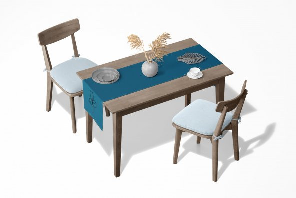 Dijital Baskılı Yonca Desen Renkli Baskılı Masa ve Sunum Runner 40x145 Tropikhome - Resim 2