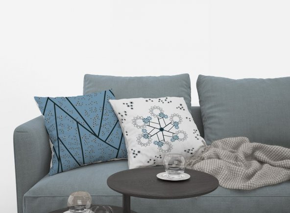 Kırlent Kılıfı 4lü Dijital Baskılı Dots Desen Baskılı Renkli 40x40 Tropikhome - Resim 2