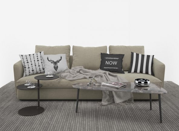 Kırlent Kılıfı 4lü Dijital Baskılı Deer Desen Baskılı Renkli 40x40 Tropikhome - Resim 3