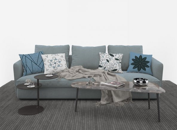 Kırlent Kılıfı 4lü Dijital Baskılı Dots Desen Baskılı Renkli 40x40 Tropikhome - Resim 4