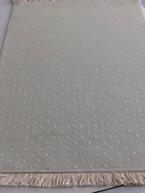 Banyo Paspası Leylak Desenli Dijital Baskılı 50x80 Püsküllü Polyester Kaymaz Tabanlı Duş Paspası - Resim 3