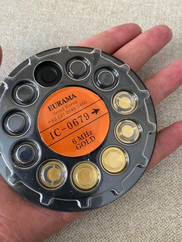 Eurama IC-0679 6 MHz Altın Kaplama Kontrol Filmi 5 Adet - Algılama Kristali - Resim 2