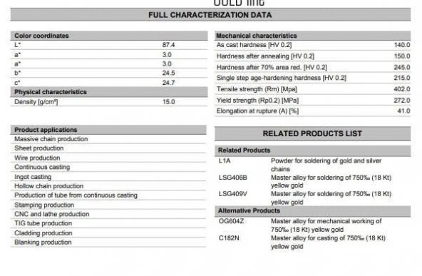 Legor B182N 18K Altın Mekanik İşleme Alaşımı 200 Gram - 3