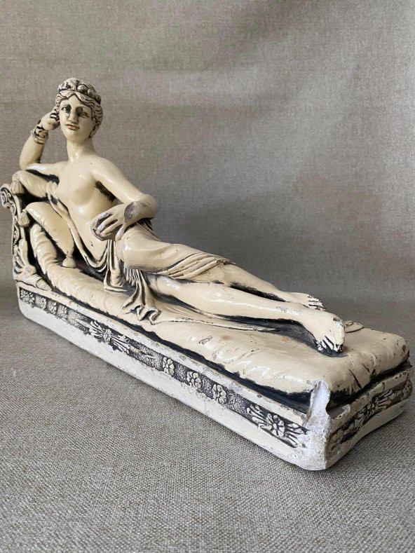 Antika Nü Kadın Heykeli - Alçı Kadın Biblo - Resim 2