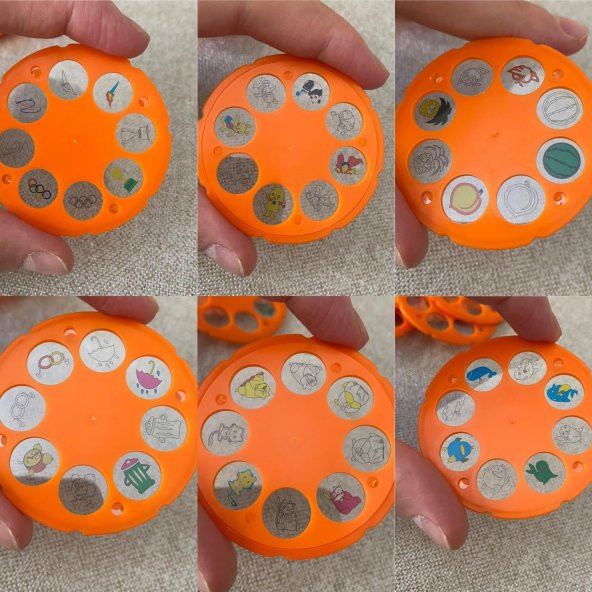 160 Figür Boyama Projeksiyonu Slayt Diski 20 Adet - 4