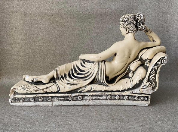 Antika Nü Kadın Heykeli - Alçı Kadın Biblo - Resim 4