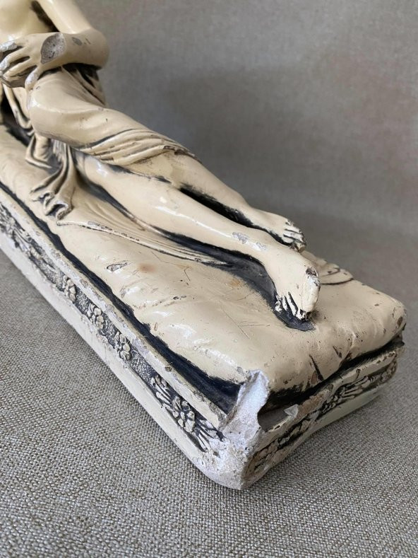 Antika Nü Kadın Heykeli - Alçı Kadın Biblo - Resim 6