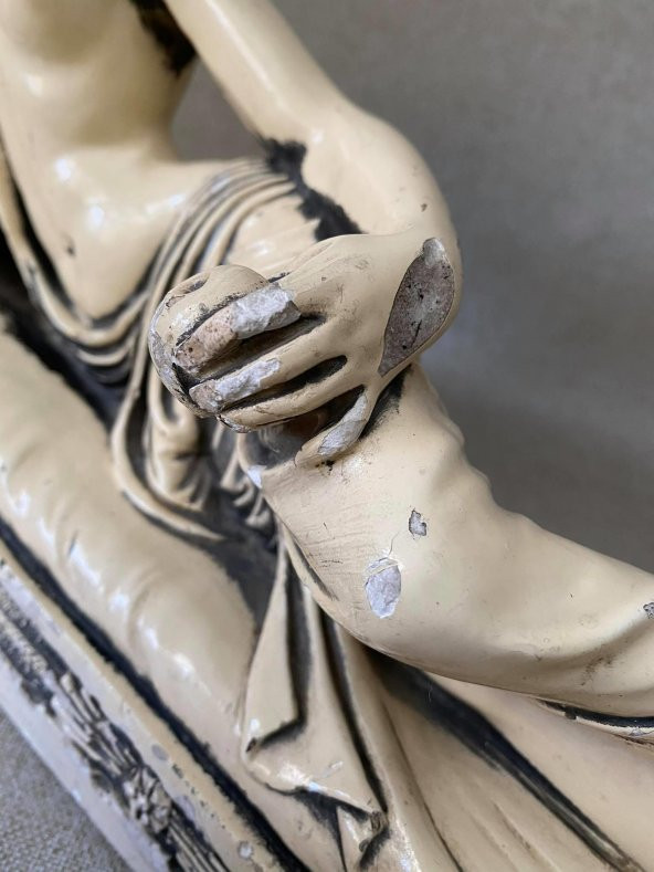 Antika Nü Kadın Heykeli - Alçı Kadın Biblo - Resim 8