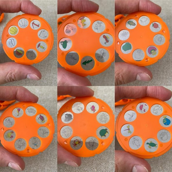 160 Figür Boyama Projeksiyonu Slayt Diski 20 Adet - 5