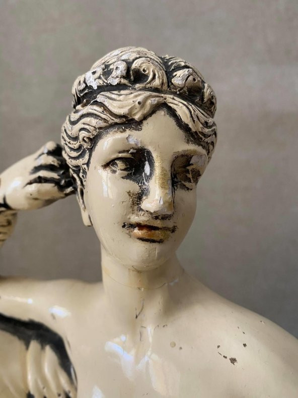 Antika Nü Kadın Heykeli - Alçı Kadın Biblo - Resim 10