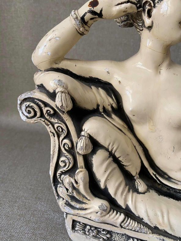 Antika Nü Kadın Heykeli - Alçı Kadın Biblo - Resim 12