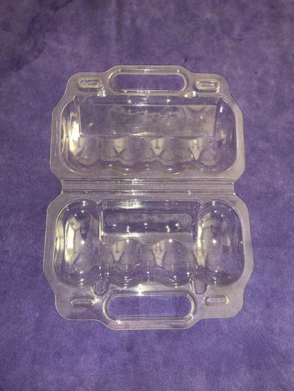 Plastik Donut Taşıma Kabı - 4lü Donat Makaron Seperatörü - 11
