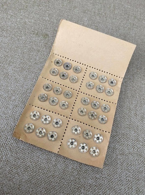 Antika Çıtçıt Düğme 1cm x 36lı - Bakkaliye Koleksiyon Çıt Çıt Düğme - 7