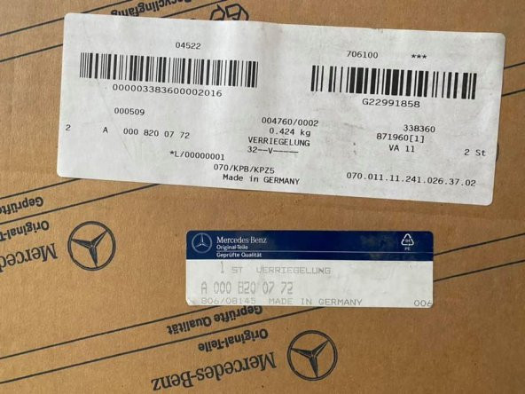 Mercedes Bagaj Kilit Mekanizması A0008200772 - 2