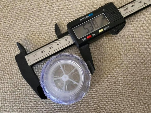 Şeffaf Plastik Rc Araç Tekerleği 53,8x13,5mm 1 Adet - Dasher Uzaktan Kumanda Araba Tekerlek - 2