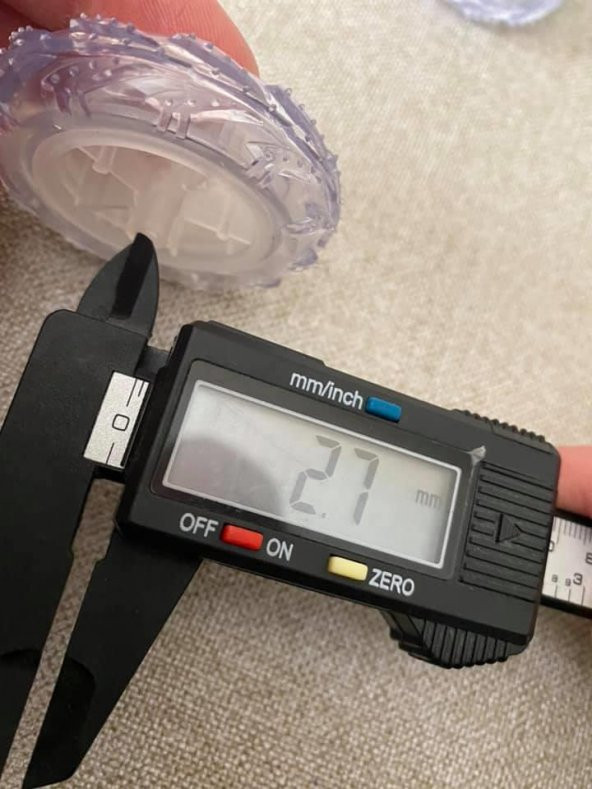 Şeffaf Plastik Rc Araç Tekerleği 53,8x13,5mm 1 Adet - Dasher Uzaktan Kumanda Araba Tekerlek - 4