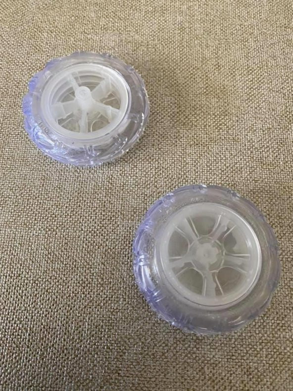 Şeffaf Plastik Rc Araç Tekerleği 53,8x13,5mm 1 Adet - Dasher Uzaktan Kumanda Araba Tekerlek - 5