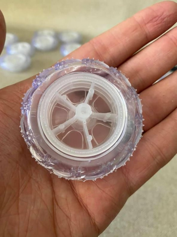 Şeffaf Plastik Rc Araç Tekerleği 53,8x13,5mm 1 Adet - Dasher Uzaktan Kumanda Araba Tekerlek - 6