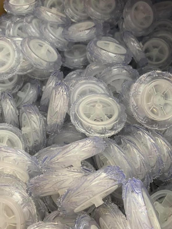 Şeffaf Plastik Rc Araç Tekerleği 53,8x13,5mm 1 Adet - Dasher Uzaktan Kumanda Araba Tekerlek - 8